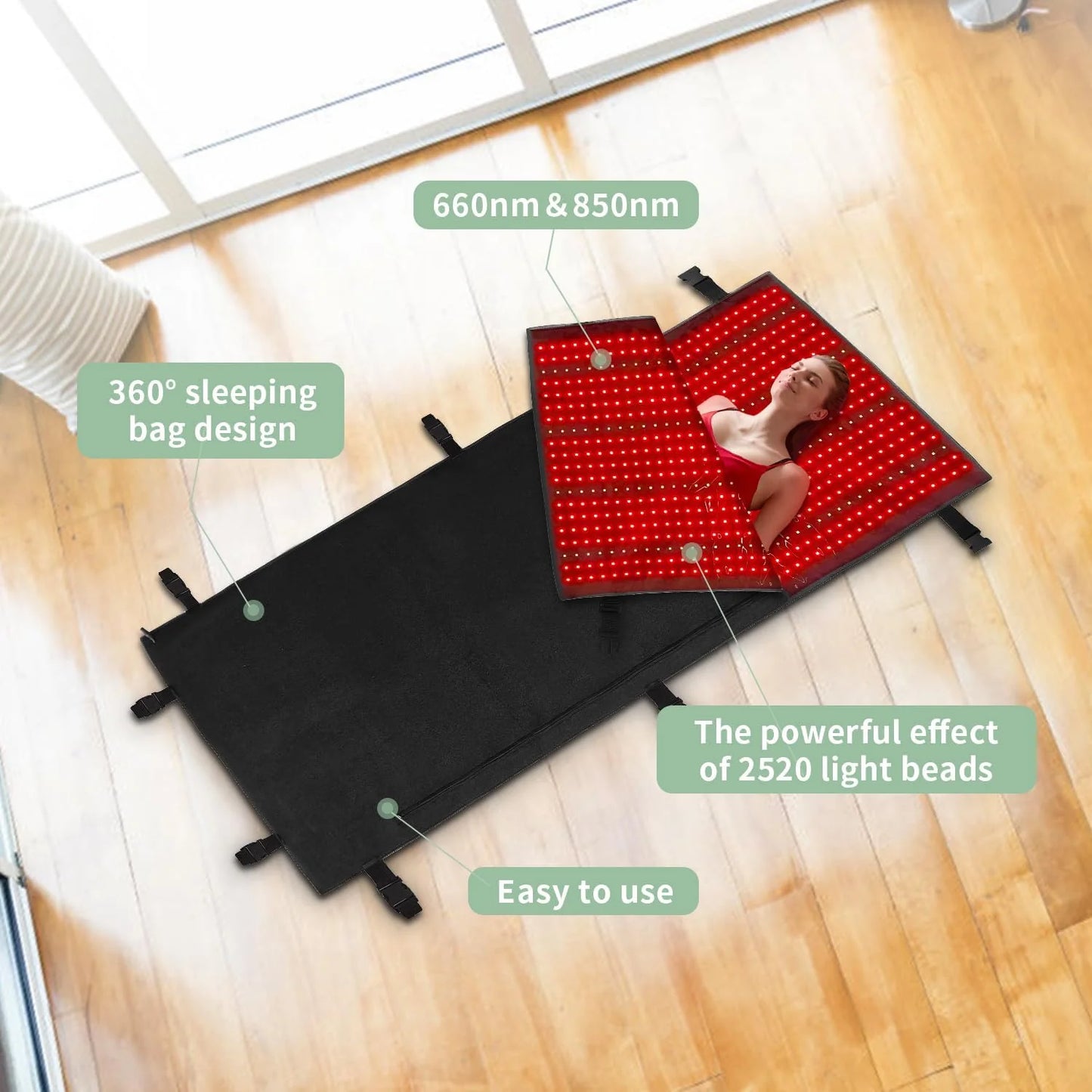 Red Light Therapy Mat Device for Full Body, near Infrared Light Therapy Blanket with Timer,Infrared Light Therapy for Body Shoulder Waist Back Knee Pain Relief