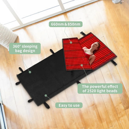 Red Light Therapy Mat Device for Full Body, near Infrared Light Therapy Blanket with Timer,Infrared Light Therapy for Body Shoulder Waist Back Knee Pain Relief