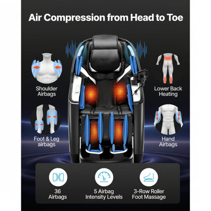 Uimoso Massage Chair Full Body 3D/4D Massage Recliner W/ Sl-Track & Yoga Stretch