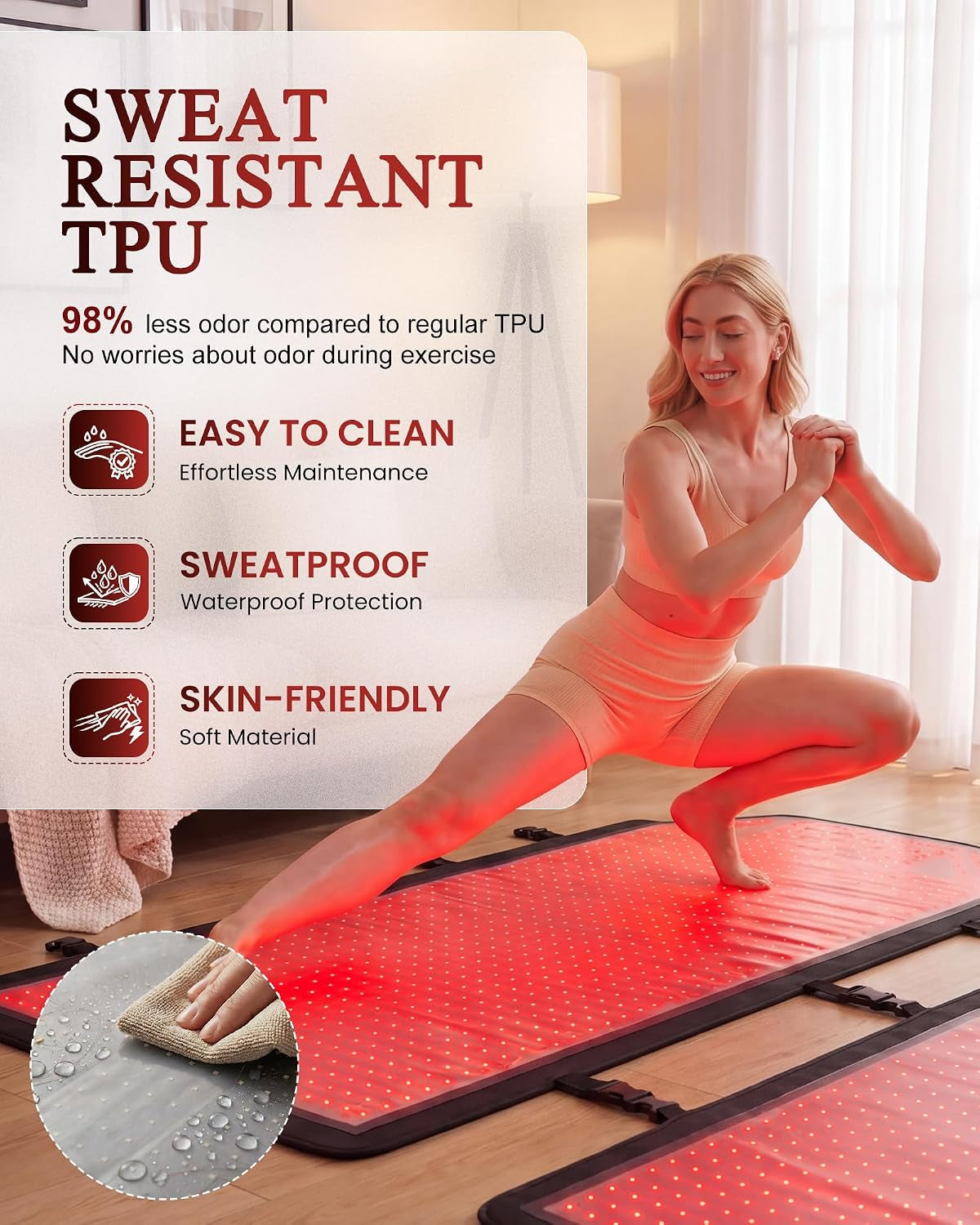 Red Light Therapy Mat Full Body for Pain Relief, Medical-Grade TPU,FSA&HSA Eligible,72"X33" Red Light Therapy Blanket with 2625 Leds Dual-Wave(660& 850Nm) for Muscle Relaxation,Better Sleep&Home Use | 3 Modes,5 Intensity Levels,Timer for Home Wellness