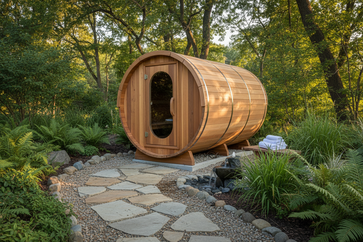 Outdoor Barrel Sauna